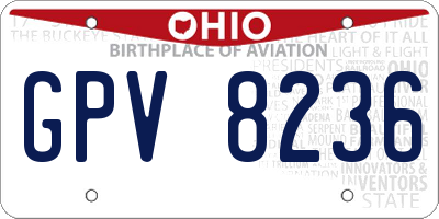 OH license plate GPV8236