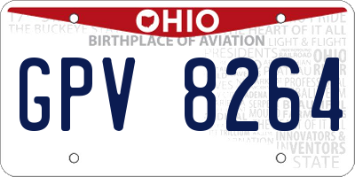 OH license plate GPV8264