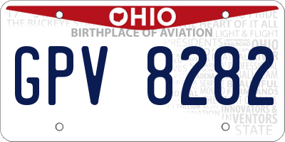 OH license plate GPV8282