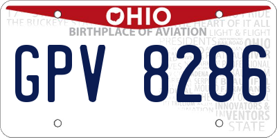 OH license plate GPV8286