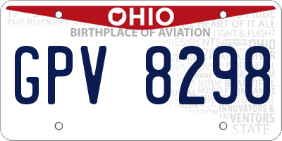 OH license plate GPV8298