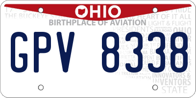 OH license plate GPV8338