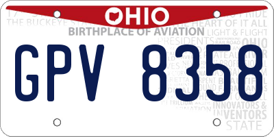 OH license plate GPV8358