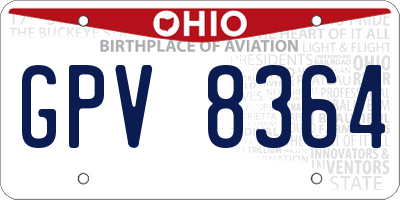 OH license plate GPV8364