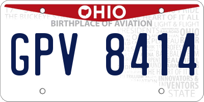 OH license plate GPV8414