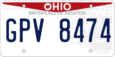OH license plate GPV8474