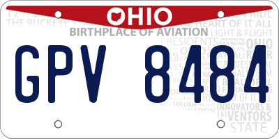 OH license plate GPV8484