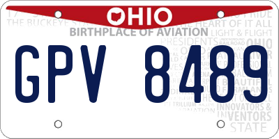 OH license plate GPV8489