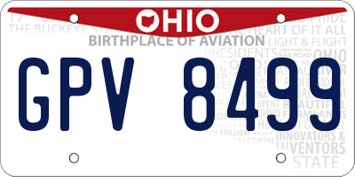 OH license plate GPV8499