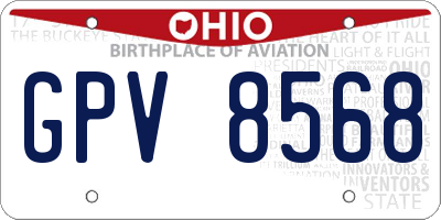 OH license plate GPV8568