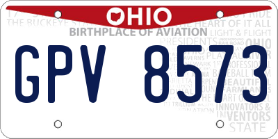 OH license plate GPV8573