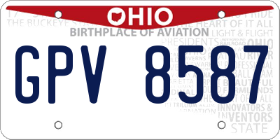 OH license plate GPV8587