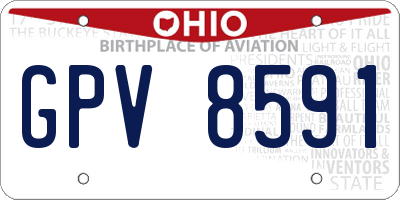 OH license plate GPV8591