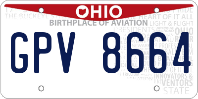 OH license plate GPV8664