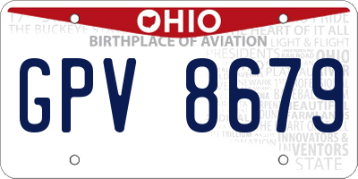 OH license plate GPV8679