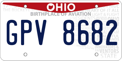 OH license plate GPV8682