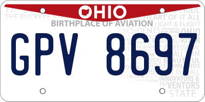 OH license plate GPV8697