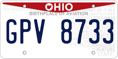 OH license plate GPV8733
