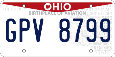 OH license plate GPV8799