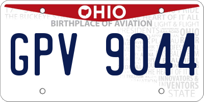 OH license plate GPV9044