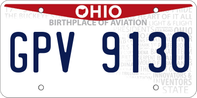 OH license plate GPV9130