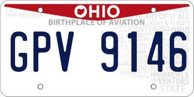 OH license plate GPV9146