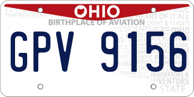 OH license plate GPV9156