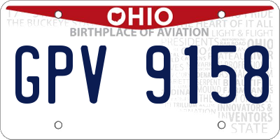 OH license plate GPV9158