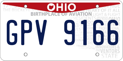 OH license plate GPV9166