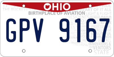 OH license plate GPV9167