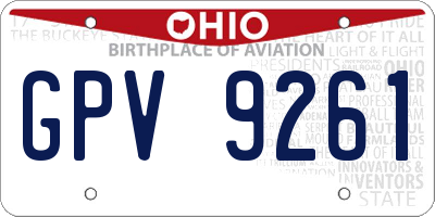 OH license plate GPV9261
