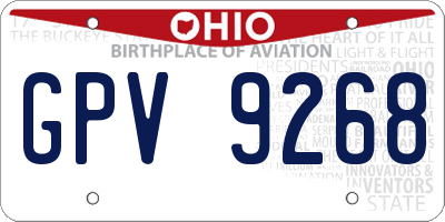 OH license plate GPV9268