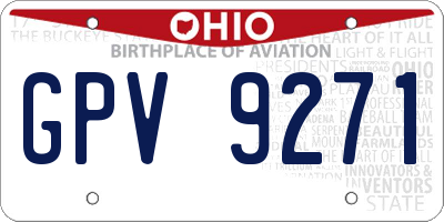 OH license plate GPV9271