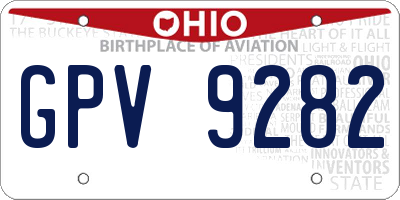 OH license plate GPV9282