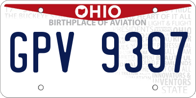 OH license plate GPV9397