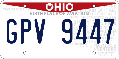 OH license plate GPV9447