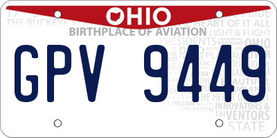 OH license plate GPV9449