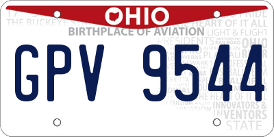 OH license plate GPV9544