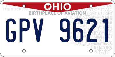 OH license plate GPV9621