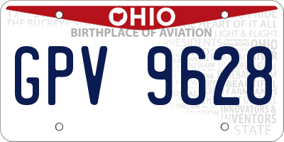 OH license plate GPV9628