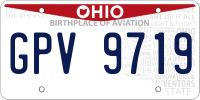 OH license plate GPV9719