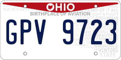 OH license plate GPV9723