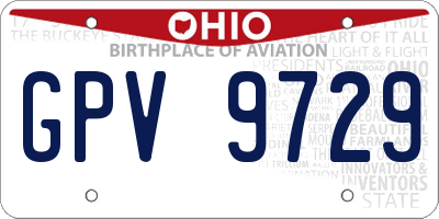 OH license plate GPV9729