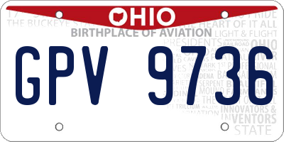 OH license plate GPV9736