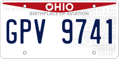 OH license plate GPV9741