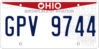 OH license plate GPV9744