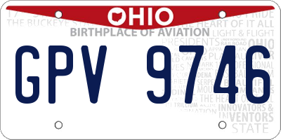 OH license plate GPV9746