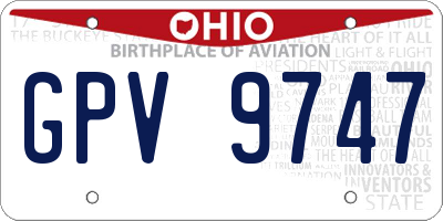 OH license plate GPV9747