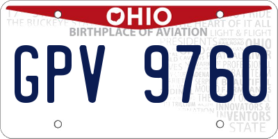OH license plate GPV9760