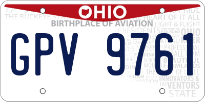 OH license plate GPV9761